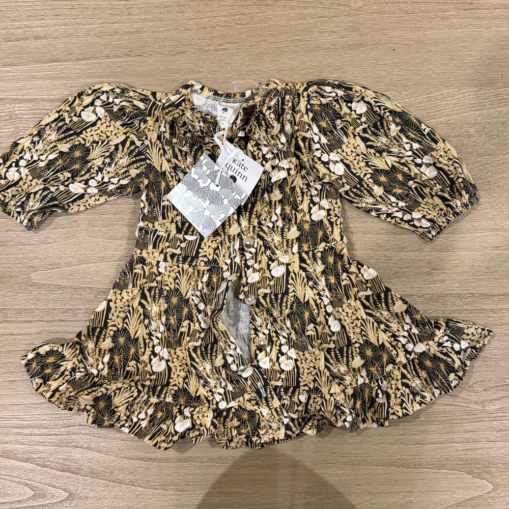 Kate Quinn Floral Dress 2T NWT Organic Cotton Cottagecore Toddler Dress